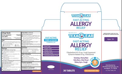 Texaclear Fast Acing Allergy Relief (Texaclear Allergy Relief Tablets)